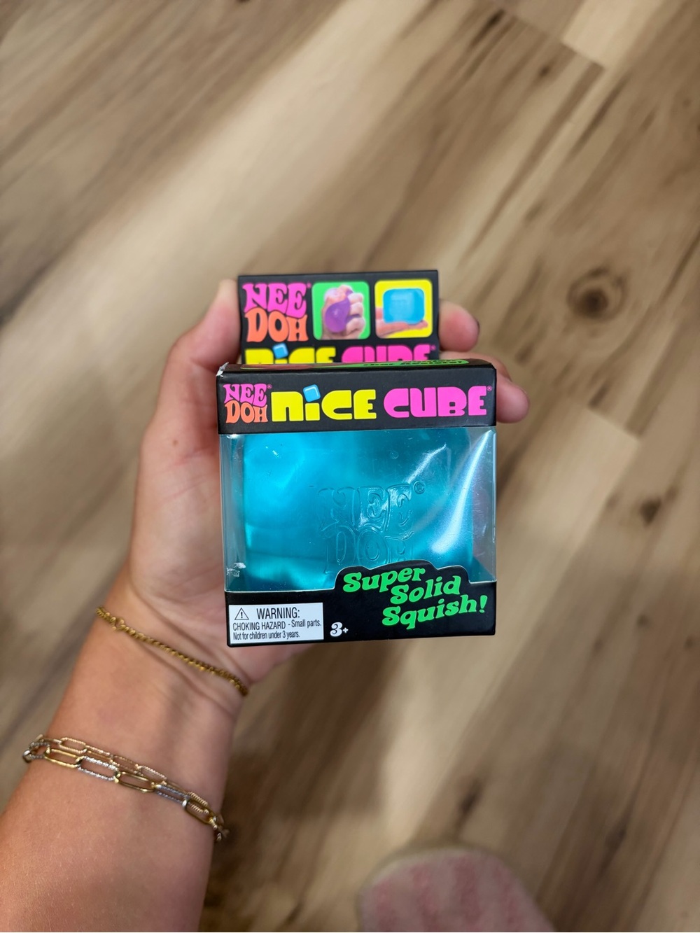 NeeDoh Nice Cube Super Solid Squish Toy - Blue
